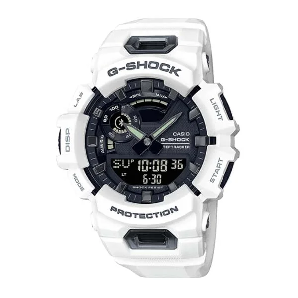 Casio G-Shock G-SQUAD Bluetooth White Resin Band Watch GBA900-7A GBA-900-7A