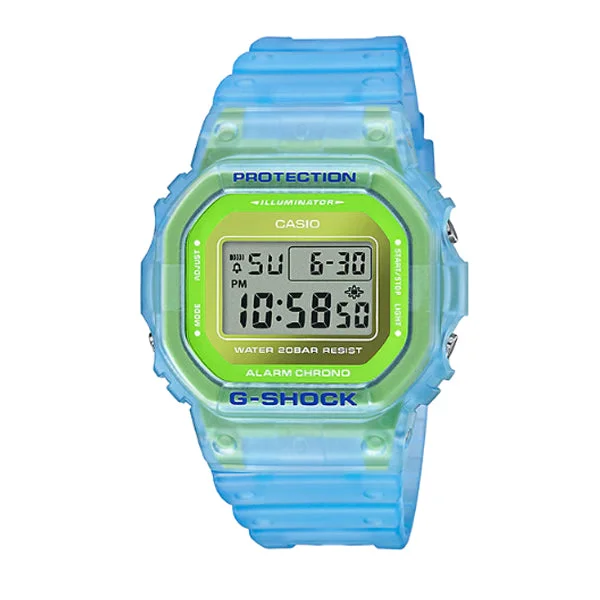 Casio G-Shock DW-5600 Lineup Special Colour Model Blue Semi-Transparent Resin Band Watch DW5600LS-2D DW-5600LS-2