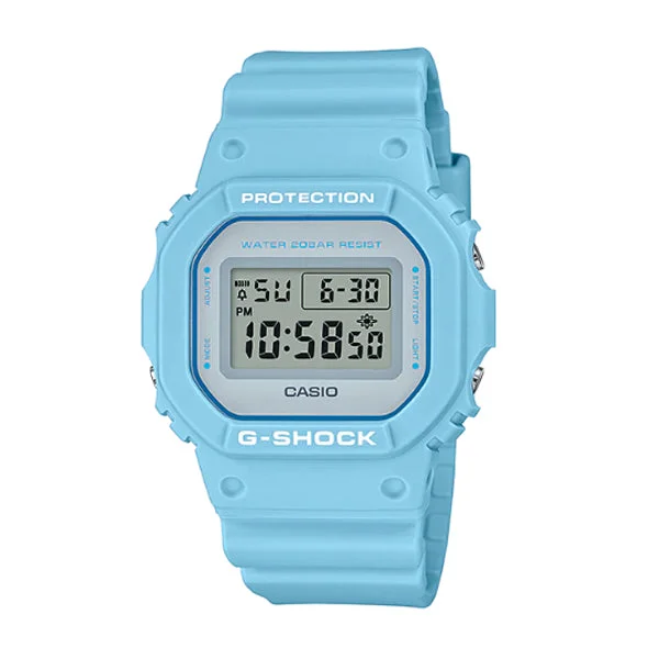 Casio G-Shock DW-5600 Lineup Special Color Models Pale Blue Resin Band Watch DW5600SC-2D DW-5600SC-2