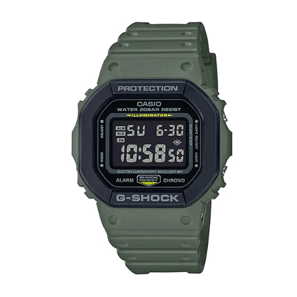 Casio G-Shock DW5600 Special Colour Series Green Resin Band Watch DW5610SU-3D DW-5610SU-3