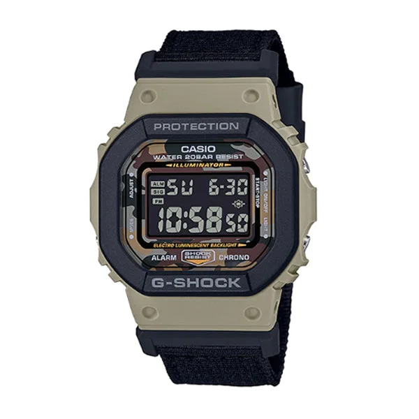 Casio G-Shock DW5600 Special Colour Series Black Cloth Band Watch DW5610SUS-5D DW-5610SUS-5