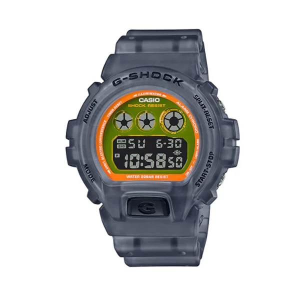 Casio G-Shock DW-6900 Lineup Special Colour Model Black Semi-Transparent Resin Band Watch DW6900LS-1D DW-6900LS-1D DW-6900LS-1