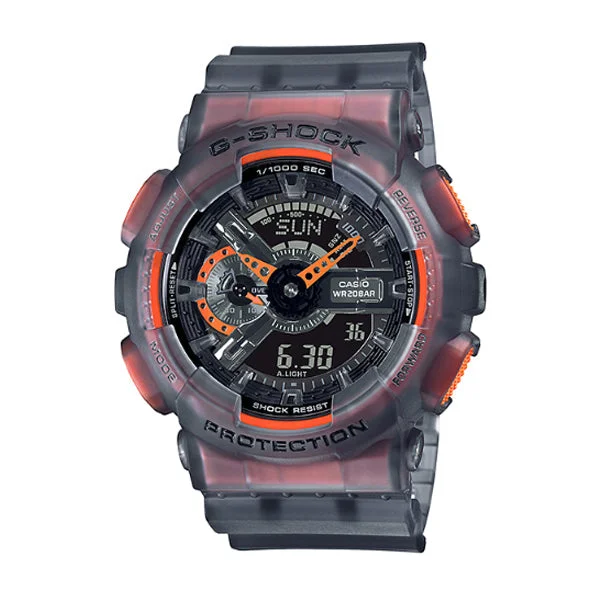 Casio G-Shock GA-110 Lineup Special Colour Model Black Semi-Transparent Resin Band Watch GA110LS-1A GA-110LS-1A