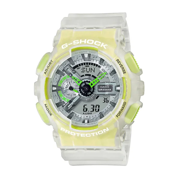 Casio G-Shock GA-110 Lineup Special Colour Model White Semi-Transparent Resin Band Watch GA110LS-7A GA-110LS-7A