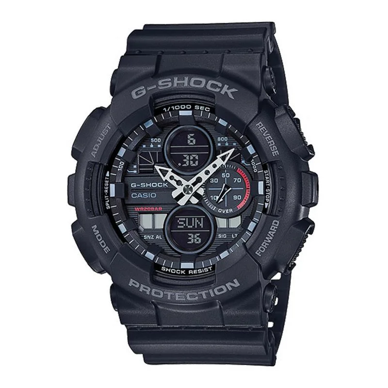 Casio G-Shock Standard Analog-Digital GA series Black Resin Band Watch GA140-1A1 GA-140-1A1