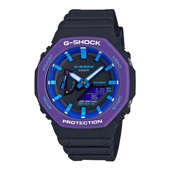 Casio G-Shock Carbon Core Guard Structure Special Colour Black Resin Band Watch GA2100THS-1A GA-2100THS-1A