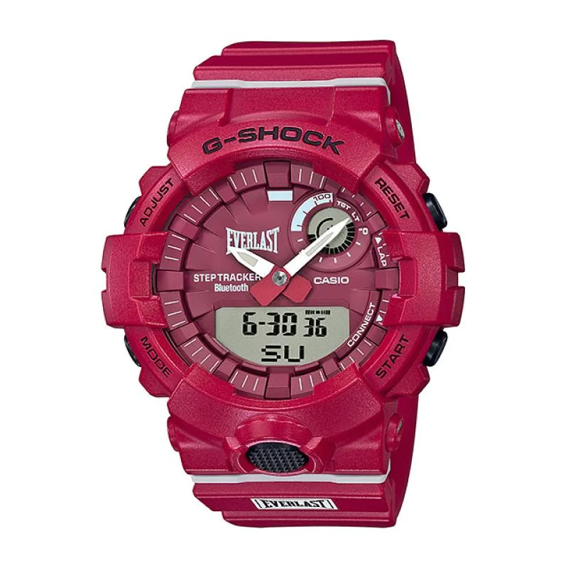 Casio G-Shock Everlast Collaboration Limited Model Red Resin Band Watch GBA800EL-4A GBA-800EL-4A