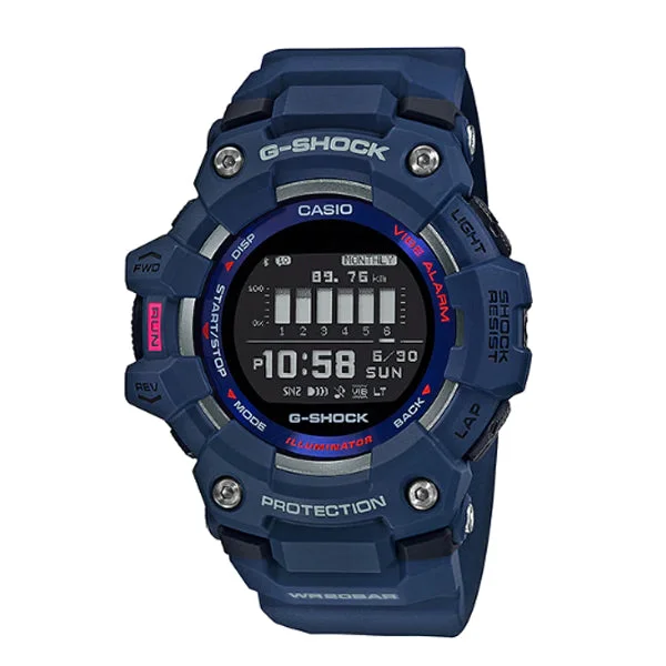 Casio G-Shock G-SQUAD Bluetooth’?????¶ôÇï¶ôǝ??’?????¶ôÇï¶ôǝ?’?????¶ôÇï¶ôíôÇïÇ?ÇîÇ??€õ’??ǯ¶ôÇû¶ô¶©Ç??€õ????? Blue Resin Band Watch GBD100-2D GBD-100-2