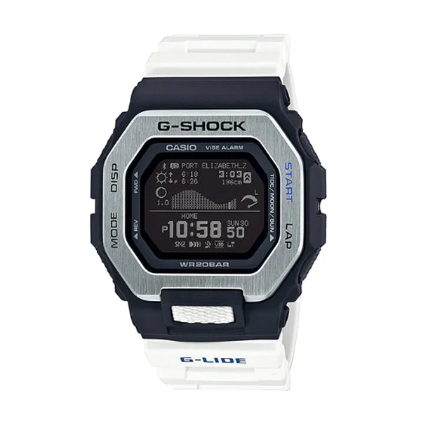 Casio G-Shock G-LIDE lineup White Resin Band Watch GBX100-7D GBX-100-7