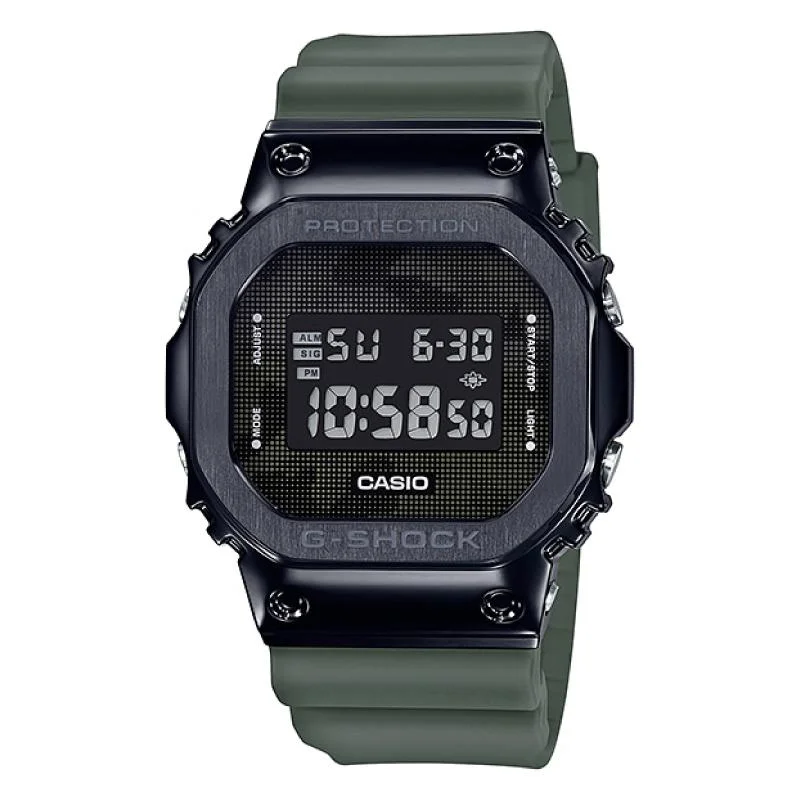 Casio G-Shock Standard Square-Faced Digital Green Resin Band Watch GM5600B-3D GM-5600B-3D GM-5600B-3