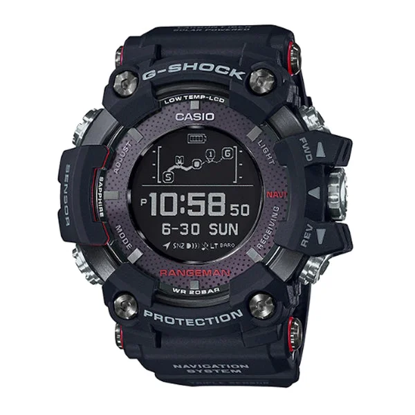 Casio G-Shock Master of G Rangeman Carbon Fiber Insert Black Resin Band Watch GPRB1000-1D GPR-B1000-1