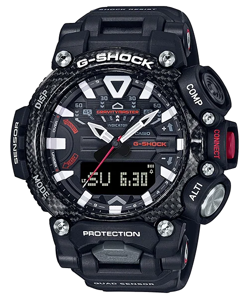 Casio G-Shock Master of G GRAVITY MASTER Quad Sensor GR-B200 Lineup Black Resin Band Watch GRB200-1A GR-B200-1A