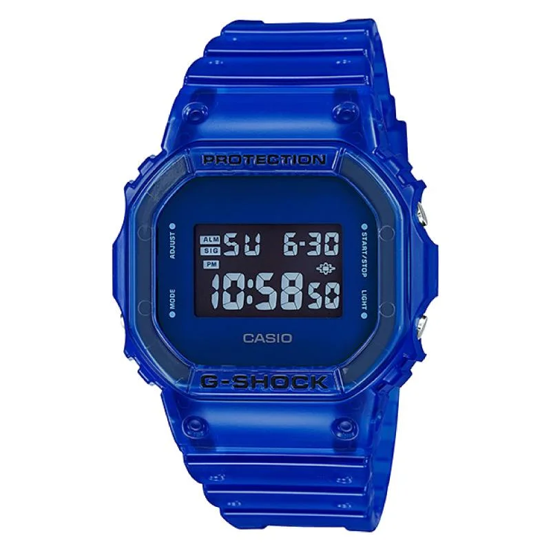 Casio G-Shock DW-5600 Lineup Special Color Models Blue Semi-Transparent Resin Band Watch DW5600SB-2D DW-5600SB-2D DW-5600SB-2