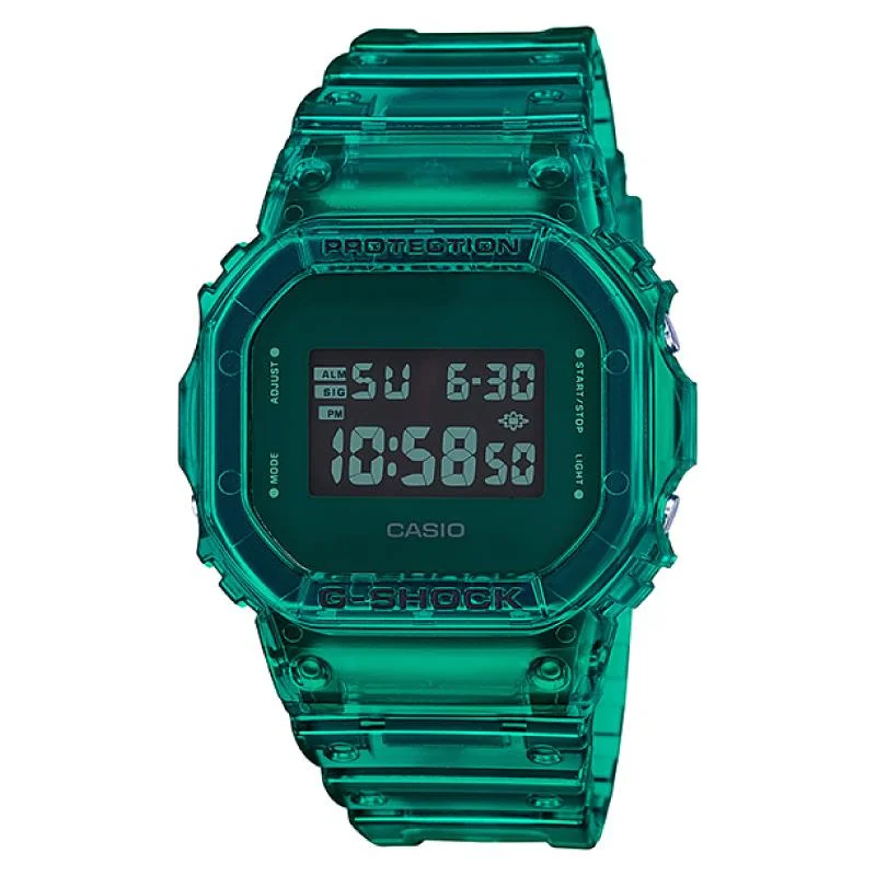 Casio G-Shock DW-5600 Lineup Special Color Models Green Semi-Transparent Resin Band Watch DW5600SB-3D DW-5600SB-3D DW-5600SB-3