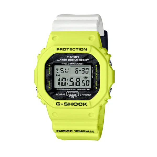 Casio G-Shock DW-5600 Lineup Special Colour Model Two Tone Resin Band Watch DW5600TGA-9D DW-5600TGA-9D DW-5600TGA-9