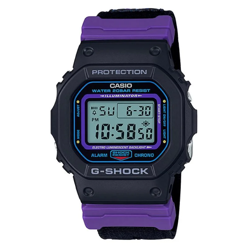 Casio G-Shock DW-5600 Lineup Special Color Models Black Cloth Band Watch DW5600THS-1D DW-5600THS-1D DW-5600THS-1