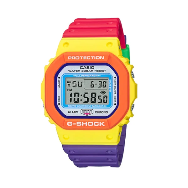 Casio G-Shock DW-5600 Lineup Special Colour Model Multicolour Resin Band Watch DW5610DN-9D DW-5610DN-9D DW-5610DN-9