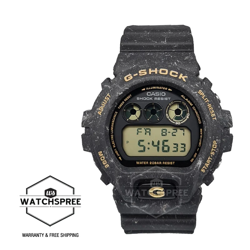 Casio G-Shock DW-6900 Lineup Summer Sea Motif Black Resin Band With Ocean Wave Pattern Watch DW6900WS-1D DW-6900WS-1D DW-6900WS-1