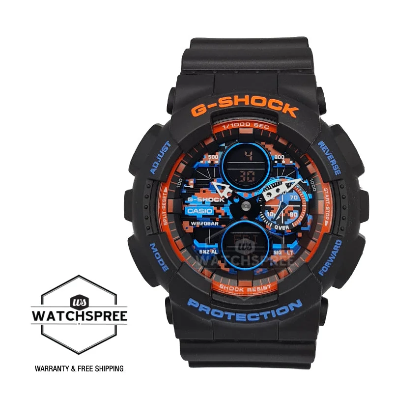 Casio G-Shock City Camouflage Series GA-140 Lineup Black Resin Band Watch GA140CT-1A GA-140CT-1A