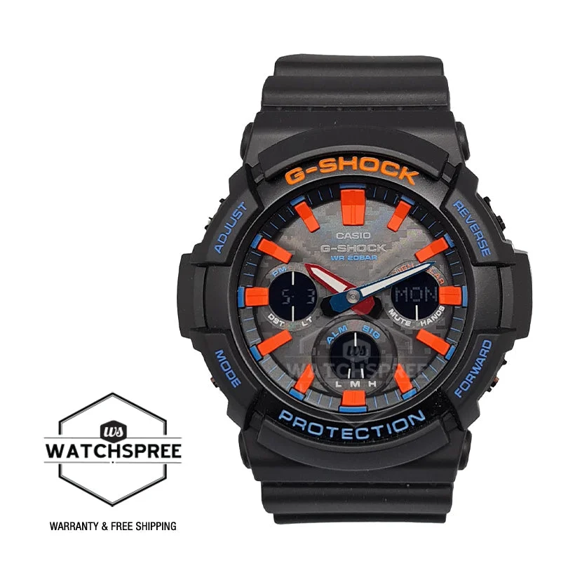 Casio G-Shock City Camouflage Series GAS-100 Lineup Black Resin Band Watch GAS100CT-1A GAS-100CT-1A