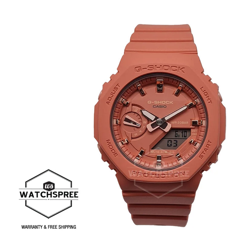 Casio G-Shock for Ladies' Carbon Core Guard Structure GMA-S2100 Lineup Coral Resin Band Watch GMAS2100-4A2 GMA-S2100-4A2