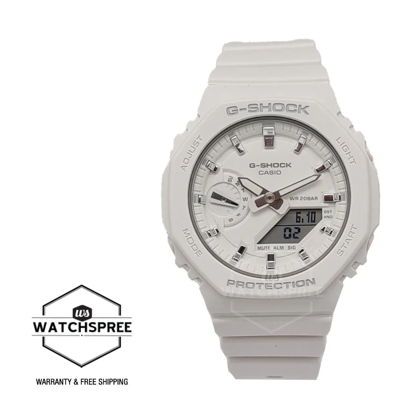 Casio G-Shock for Ladies' Carbon Core Guard Structure GMA-S2100 Lineup White Resin Band Watch GMAS2100-7A GMA-S2100-7A