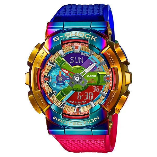 Casio G-Shock GM-110 Lineup Rainbow Series Two-Tone Resin Band Watch GM110RB-2A GM-110RB-2A