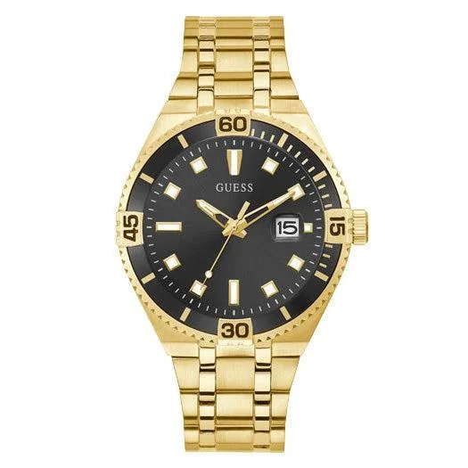 Guess Premier Gold Tone Date Gents Watch GW0330G2