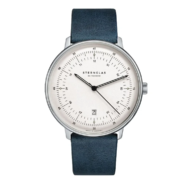 Hamburg White Dial Blue Strap