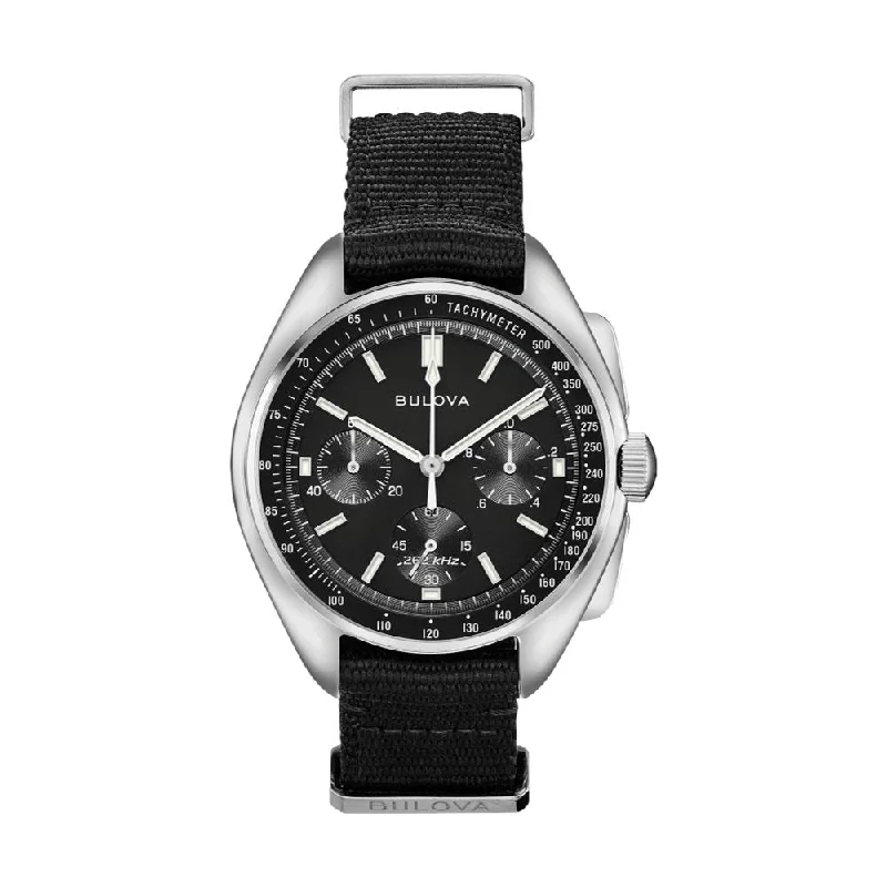 Lunar Pilot Black Dial One Piece Strap