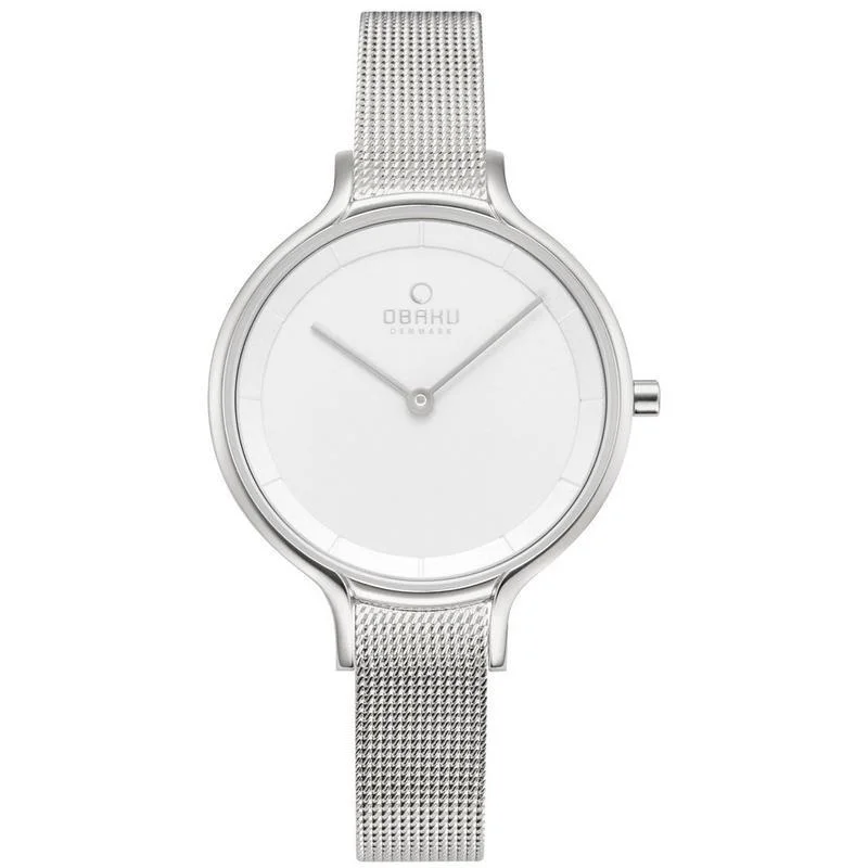 Obaku Kyst Steel White 34mm Watch - V228LXCIMC