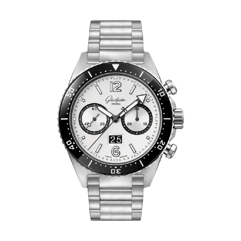 SeaQ Chronograph Galvanized Silver Dial 43.2mm on Bracelet