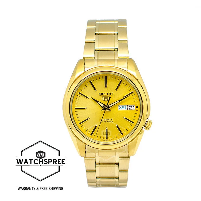 Seiko 5 Automatic Men's Gold Stainless Steel Strap Watch SNKL48K1 (Not For EU Buyers)