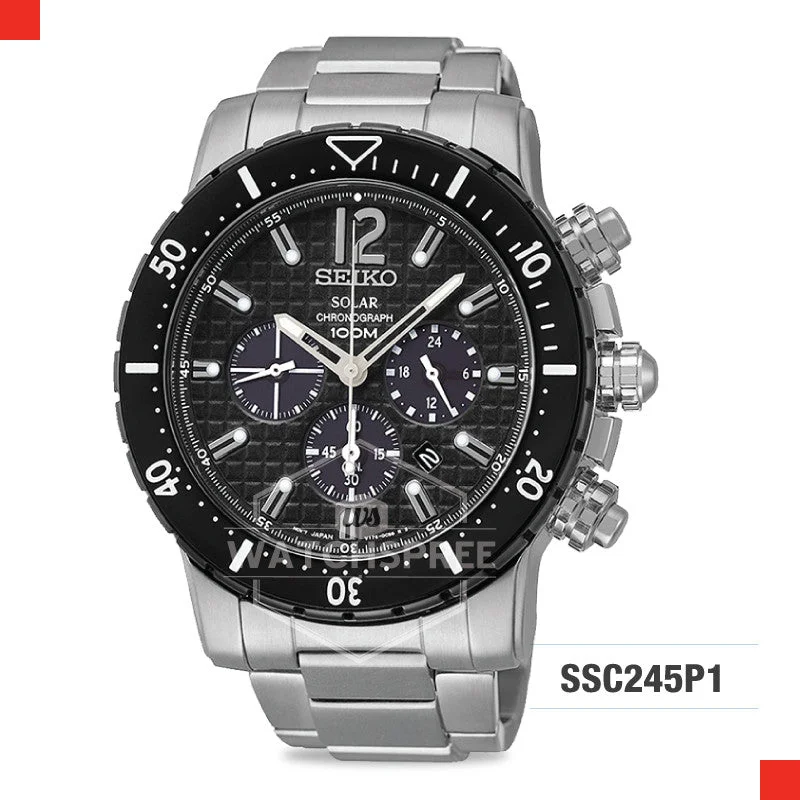 Seiko Solar Chronograph Watch SSC245P1