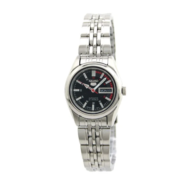 Seiko 5 Women's (Japan Made) Automatic Silver Stainless Steel Band Watch SYMA43J1