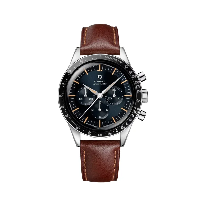 Speedmaster "First Omega in Space" - Blue on Brown Leather Strap