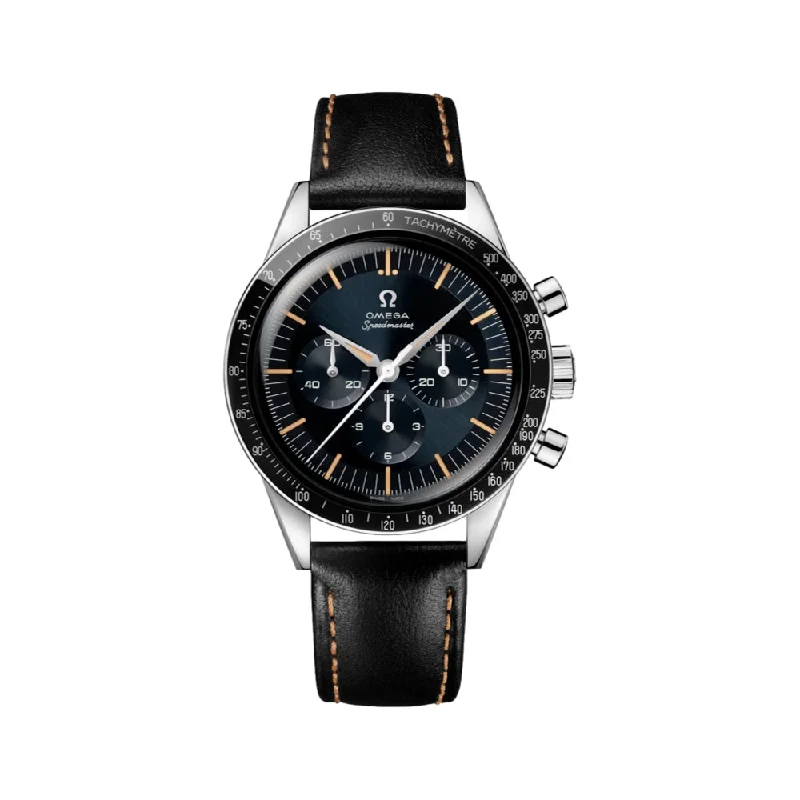 Speedmaster "First Omega in Space" - Blue on Black Leather Strap