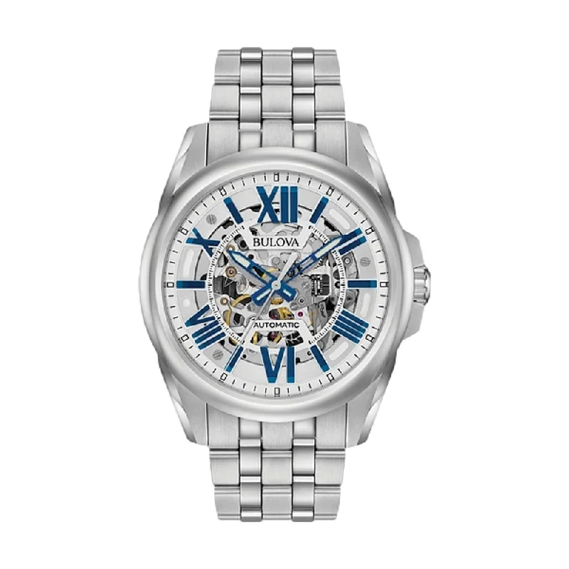 Sutton Skeleton Stainless Steel Case Blue Accents