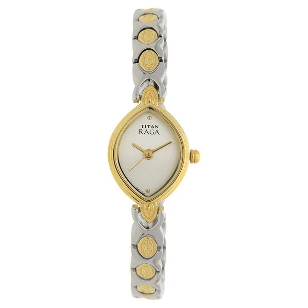 Titan Quartz Analog Silver Dial Metal Strap Watch for Women 2250bm09